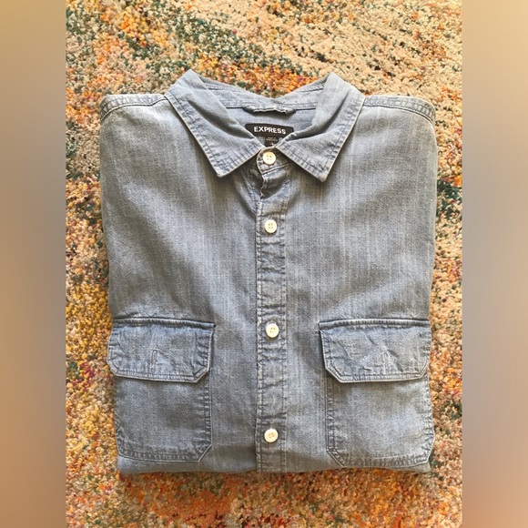 Express Light Denim Shirt - Picture 1 of 5